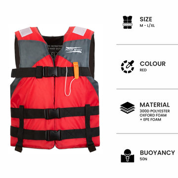 Aqua Spirit Life Jacket Lightweight & Comfortable For Watersport Activities like Paddle Boarding, Kayaking, Sailing and many more, Quick Release Clasp, CE Approved, 50N Buoyancy - Aqua Spirit iSUPs UK